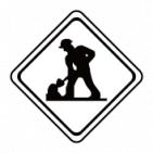 道路標識 工事中 交通安全 ドライブ 道路